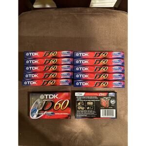 (12) TDK D60 Cassette Audio Tapes New Sealed High Output IECI/Type I
